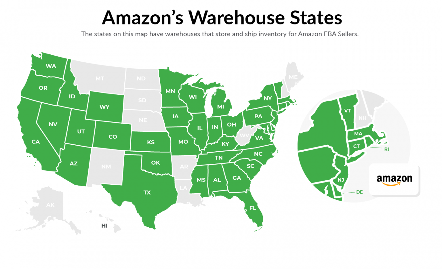 Amazon Warehouse Locations List Ship from China to Amazon FBA